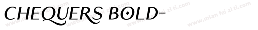 Chequers Bold字体转换